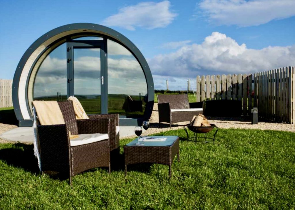 Belmullet Glamping - Glamping Pods - The Odd Stone Glamping Pod - Patio Area