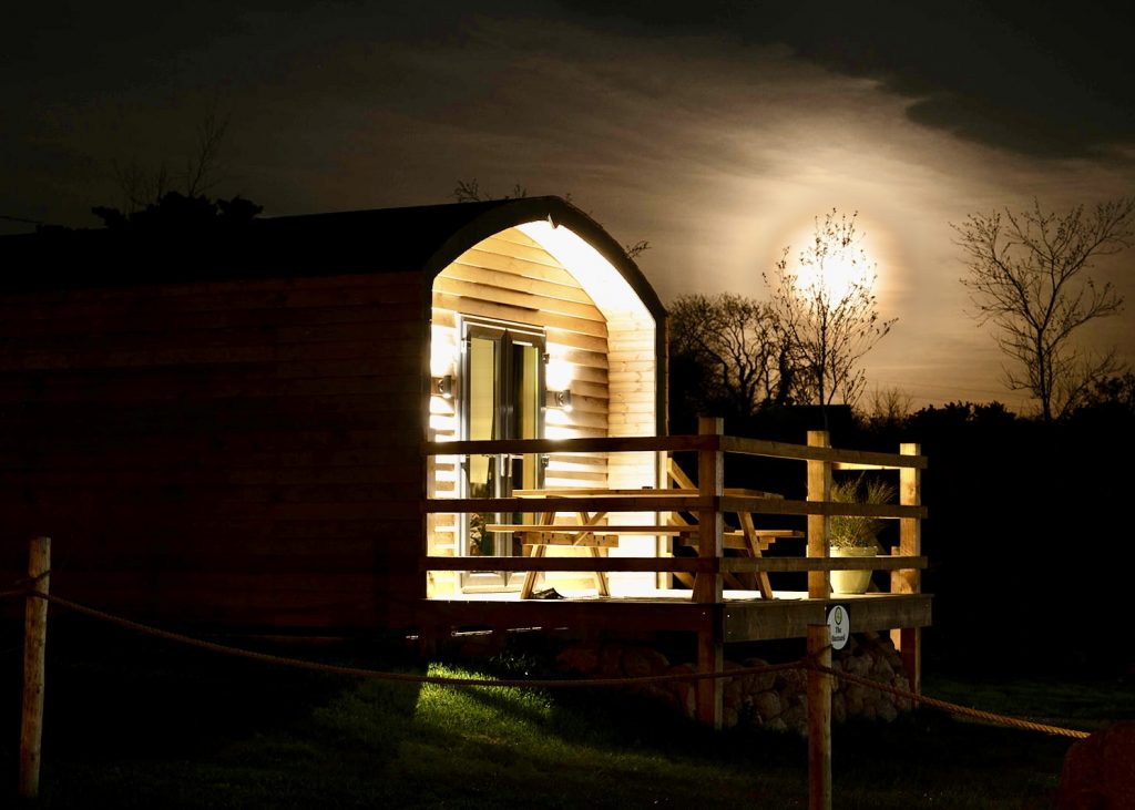 The Getaway - The Peregrine - Entrance Lights at Night